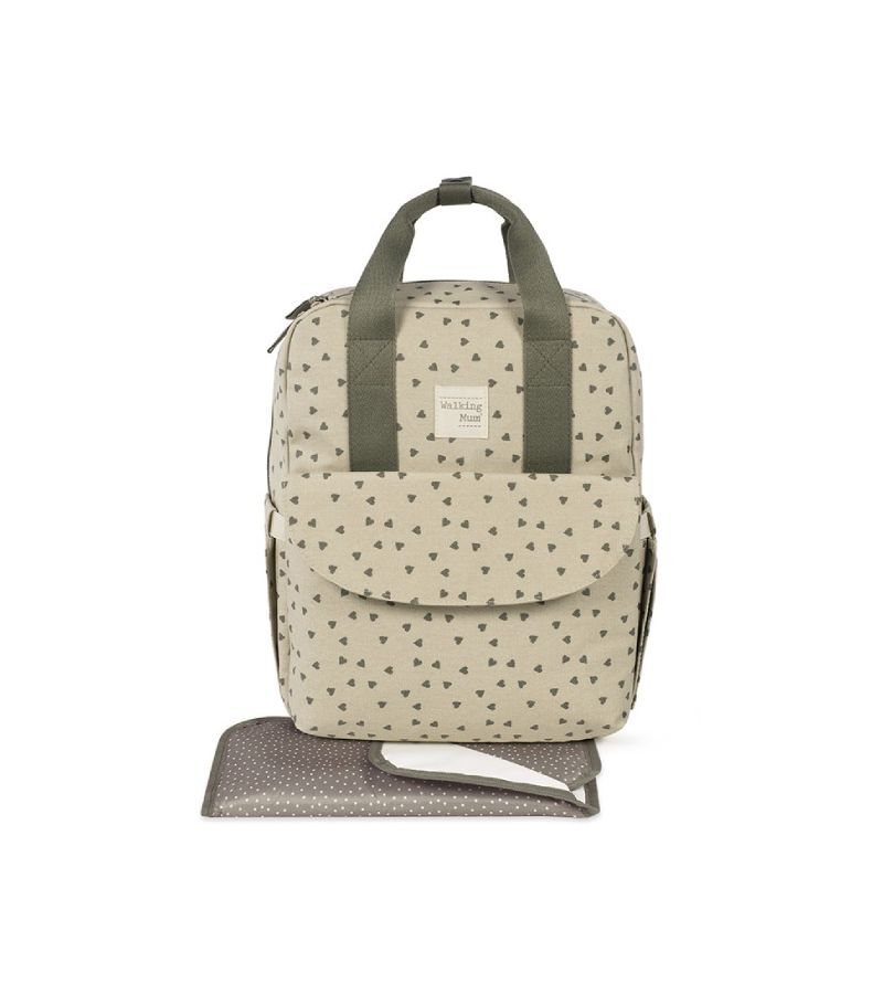 Τσάντα Αλλαξιέρα Backpack WALKING MUM Poppy Olive Hearts 1120800324
