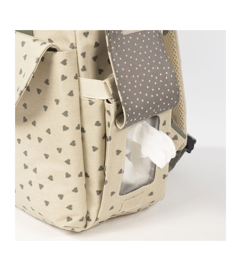 Τσάντα Αλλαξιέρα Backpack WALKING MUM Poppy Olive Hearts 1120800324