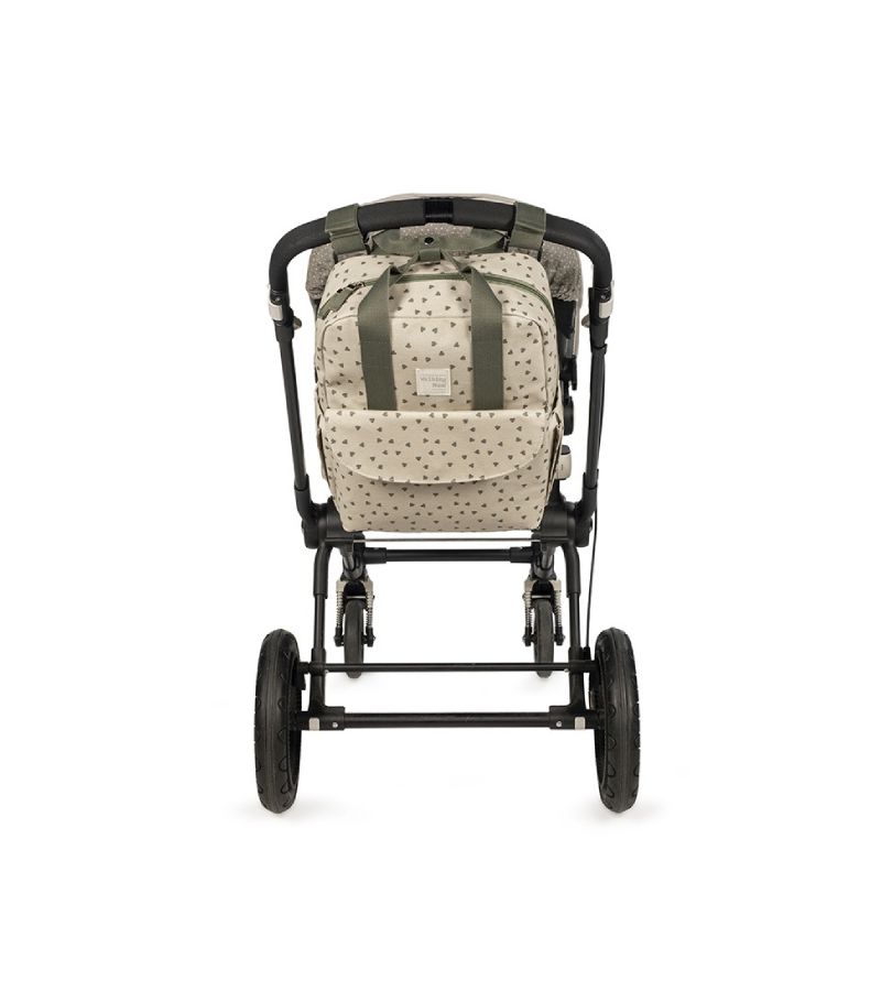Τσάντα Αλλαξιέρα Backpack WALKING MUM Poppy Olive Hearts 1120800324