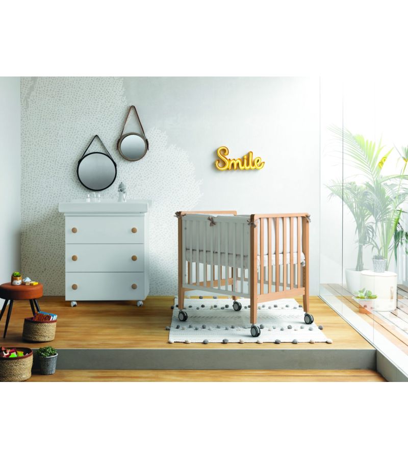 Μπανάκι - αλλαξιέρα PALI Win Bianco-Naturale 76x45x90cm
