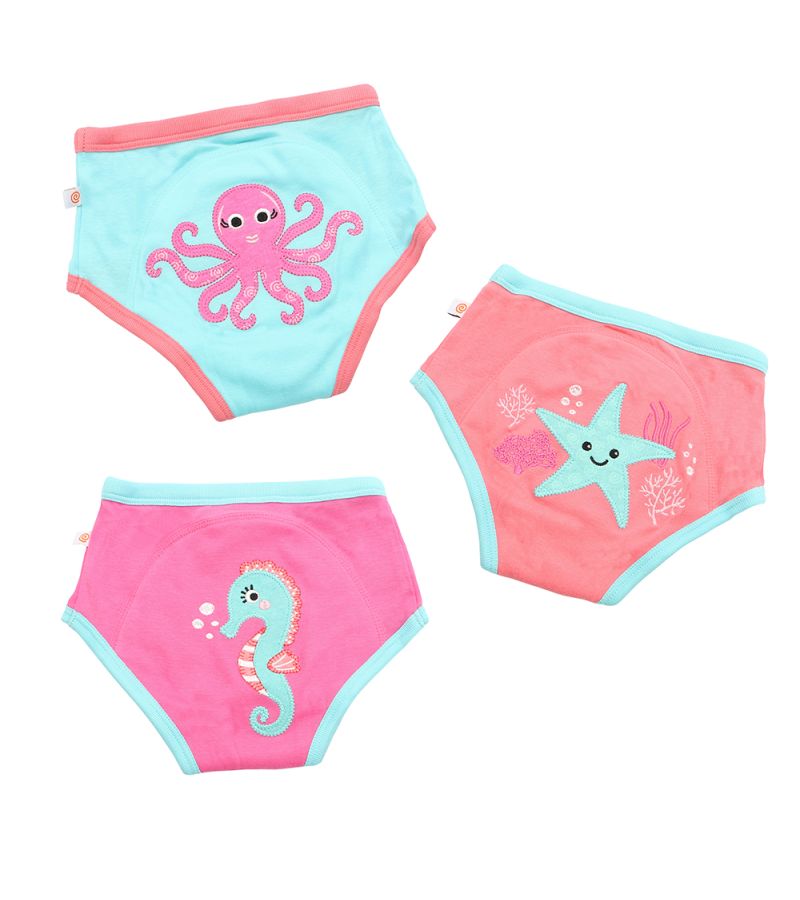 ZOOCCHINI Εκπαιδευτικά Βρακάκια Ocean Gals 3τμχ