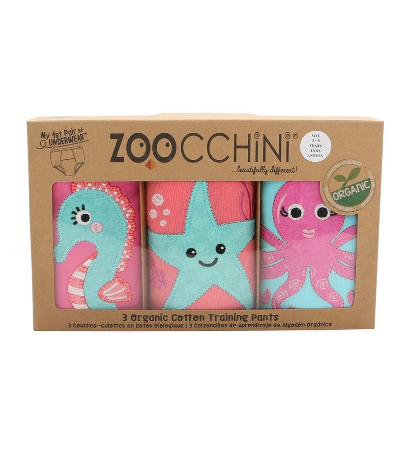 ZOOCCHINI Εκπαιδευτικά Βρακάκια Ocean Gals 3τμχ