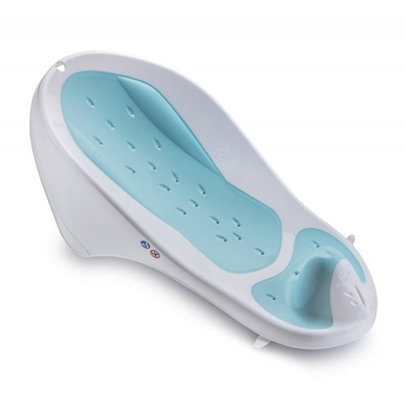 Transat De Bain Ergonomique BÉBÉ ANGEL - Confort Doux Pour Nouveau-Né 0 à 6 Mois, Blanc/Jade